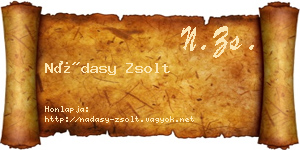 Nádasy Zsolt névjegykártya
